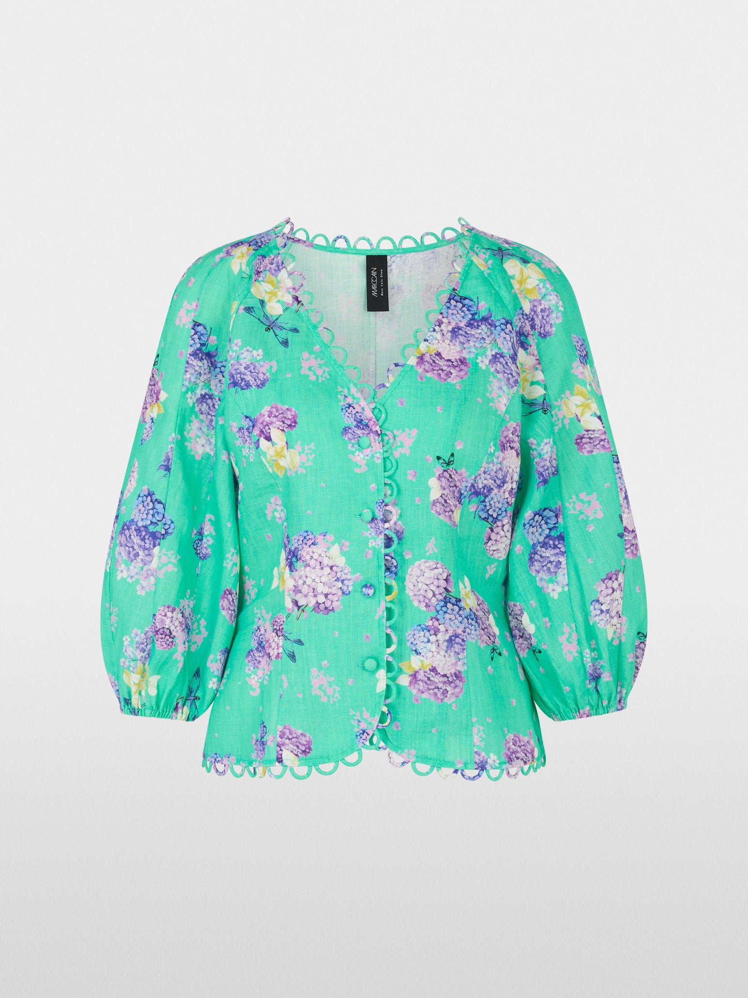 Marc Cain_Fitted Linen Blouse with Print_YG 51.13 W19_565_07
