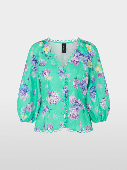 Marc Cain_Fitted Linen Blouse with Print_YG 51.13 W19_565_07