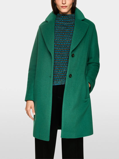 Marccain_Dark Jade Green_Wide Coat in Alpaca Wool Blend_ZA 11.05 W10_556_05