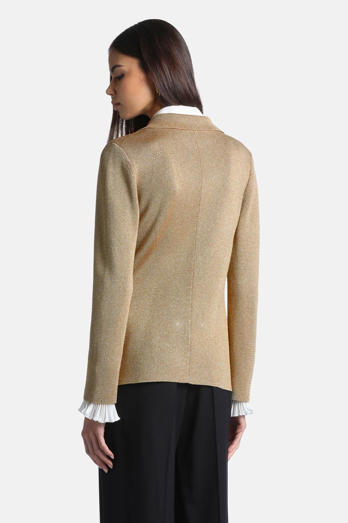 Luisa Spagnoli Oro Women Zagarolo - Double-Breasted Viscose-Blend Cardigan SKU: ZAGAROLO_0428 Image 02