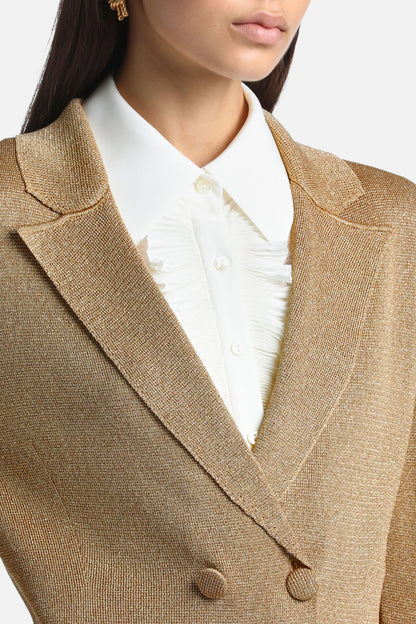 Luisa Spagnoli Oro Women Zagarolo - Double-Breasted Viscose-Blend Cardigan SKU: ZAGAROLO_0428 Image 03
