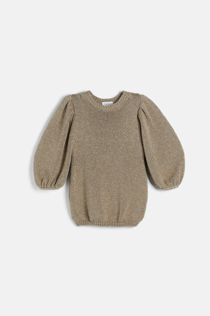 Luisa Spagnoli Oro Bronzato Women Zagra - Sweater with Balloon Sleeves SKU: ZAGRA_3192 Image 05