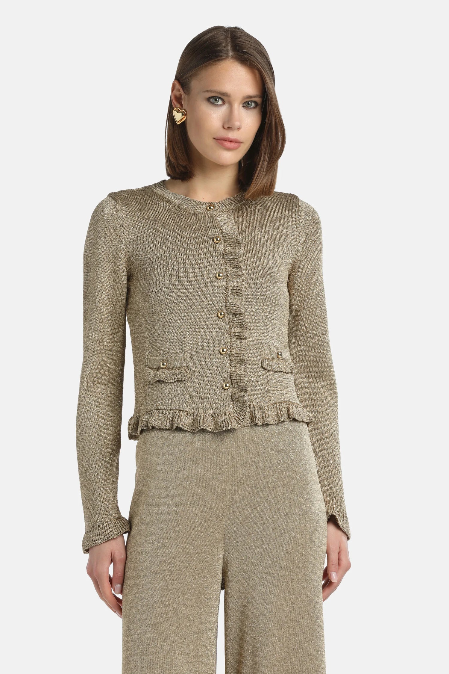 Luisa Spagnoli_Gold_Zandra - Bon Ton Knit Cardigan_ZANDRA_0428_02