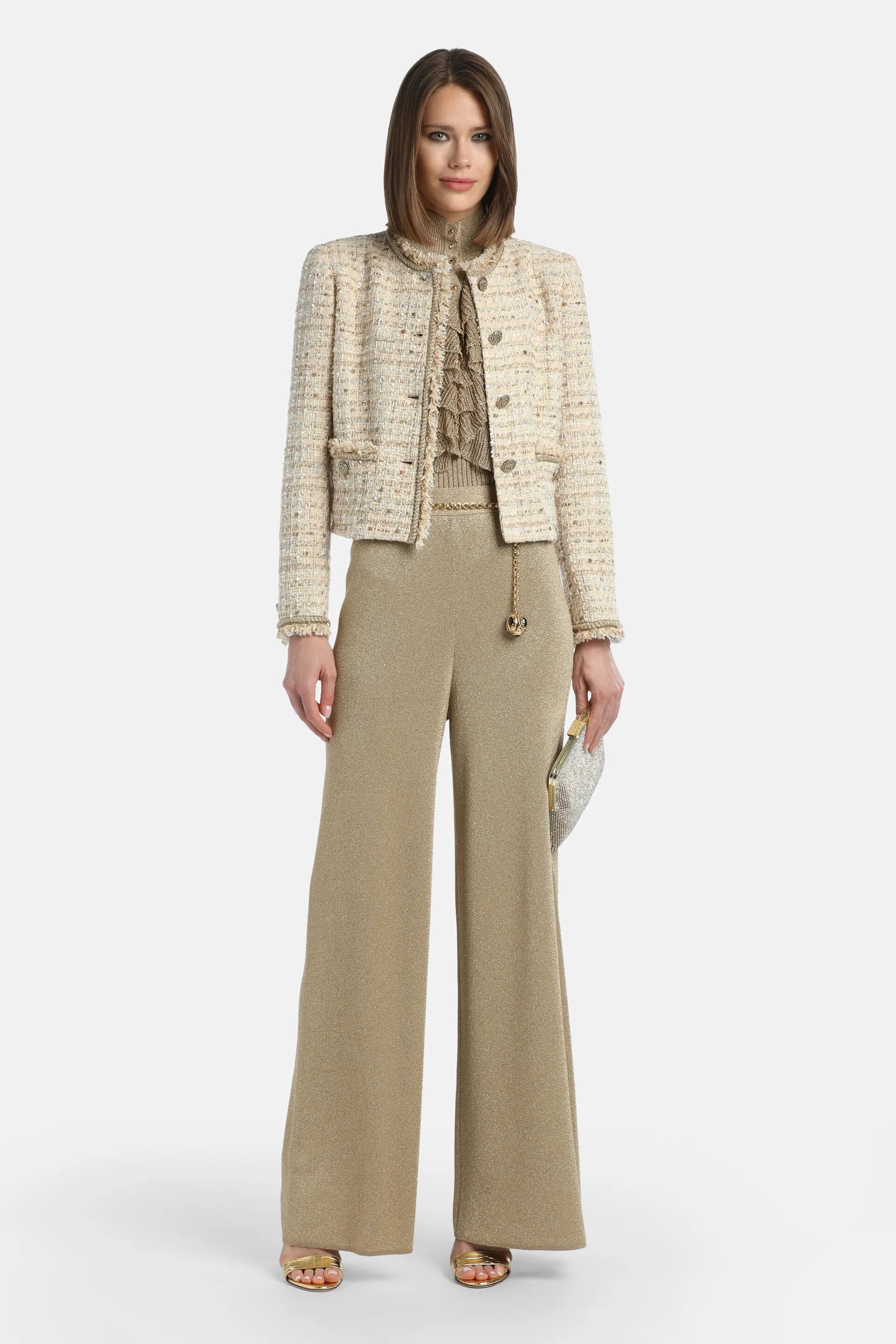 Luisa Spagnoli_Gold_Zavorra - Lurex Relaxed-Fit Trousers_ZAVORRA A_0428_01
