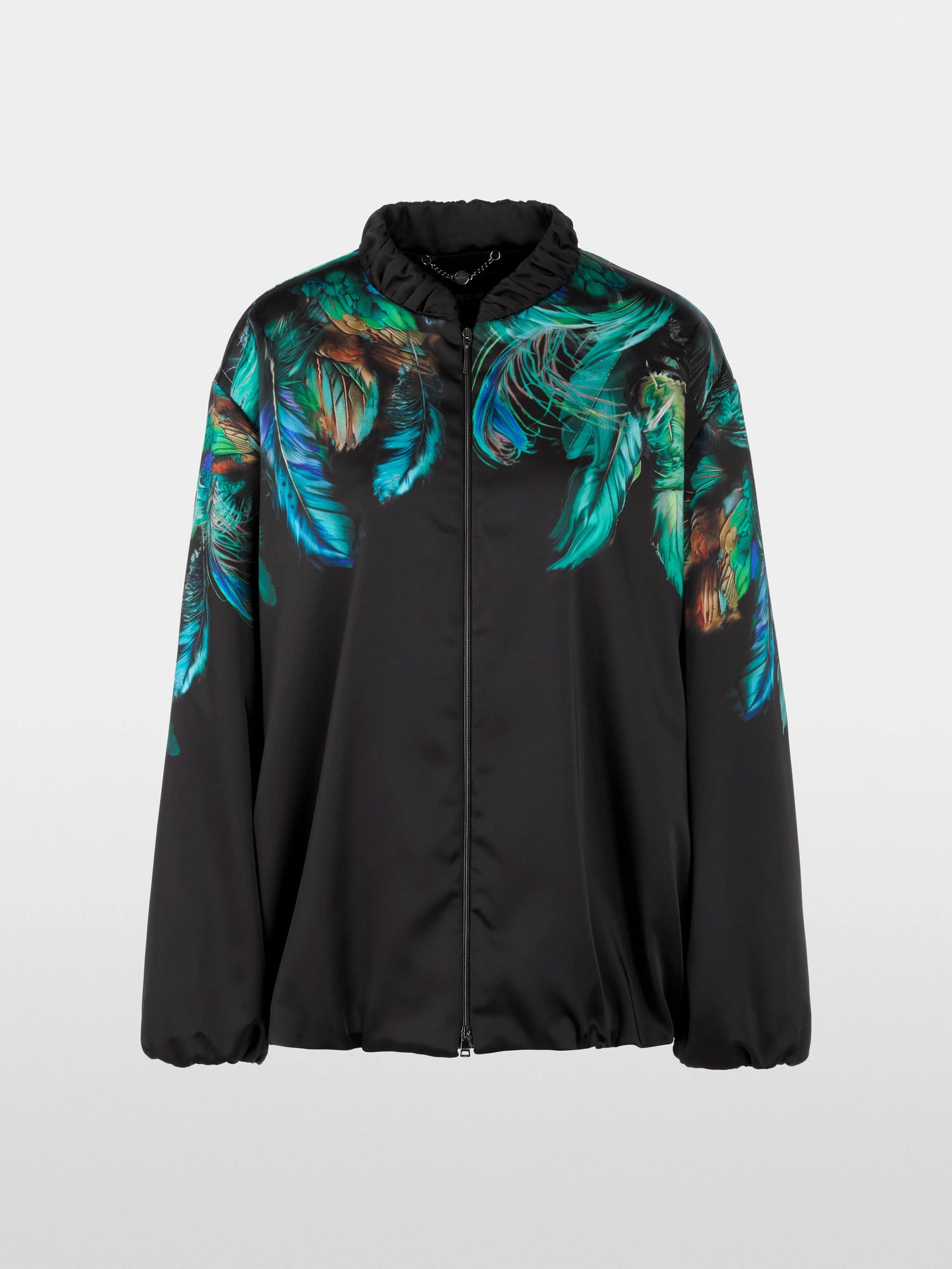 Marccain_Dark Jade Green_Blouson with Feather Print_ZC 31.17 W85_556_06