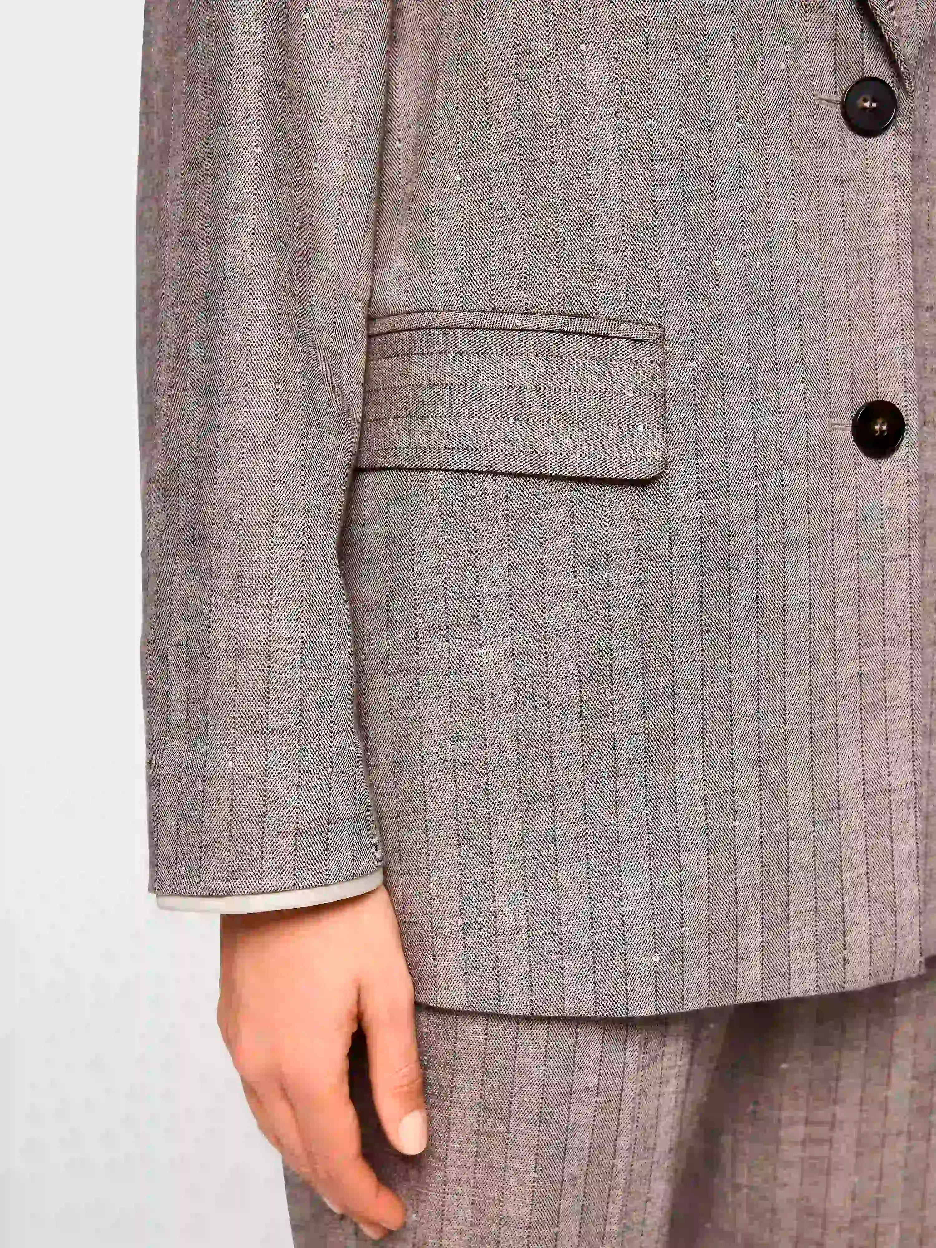 Marc Cain_Soft Charcoal_Elegant Blazer with Stripes_ZC 34.18 W73_836_04