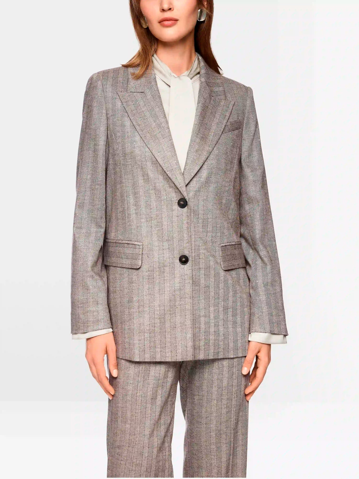 Marc Cain_Soft Charcoal_Elegant Blazer with Stripes_ZC 34.18 W73_836_05