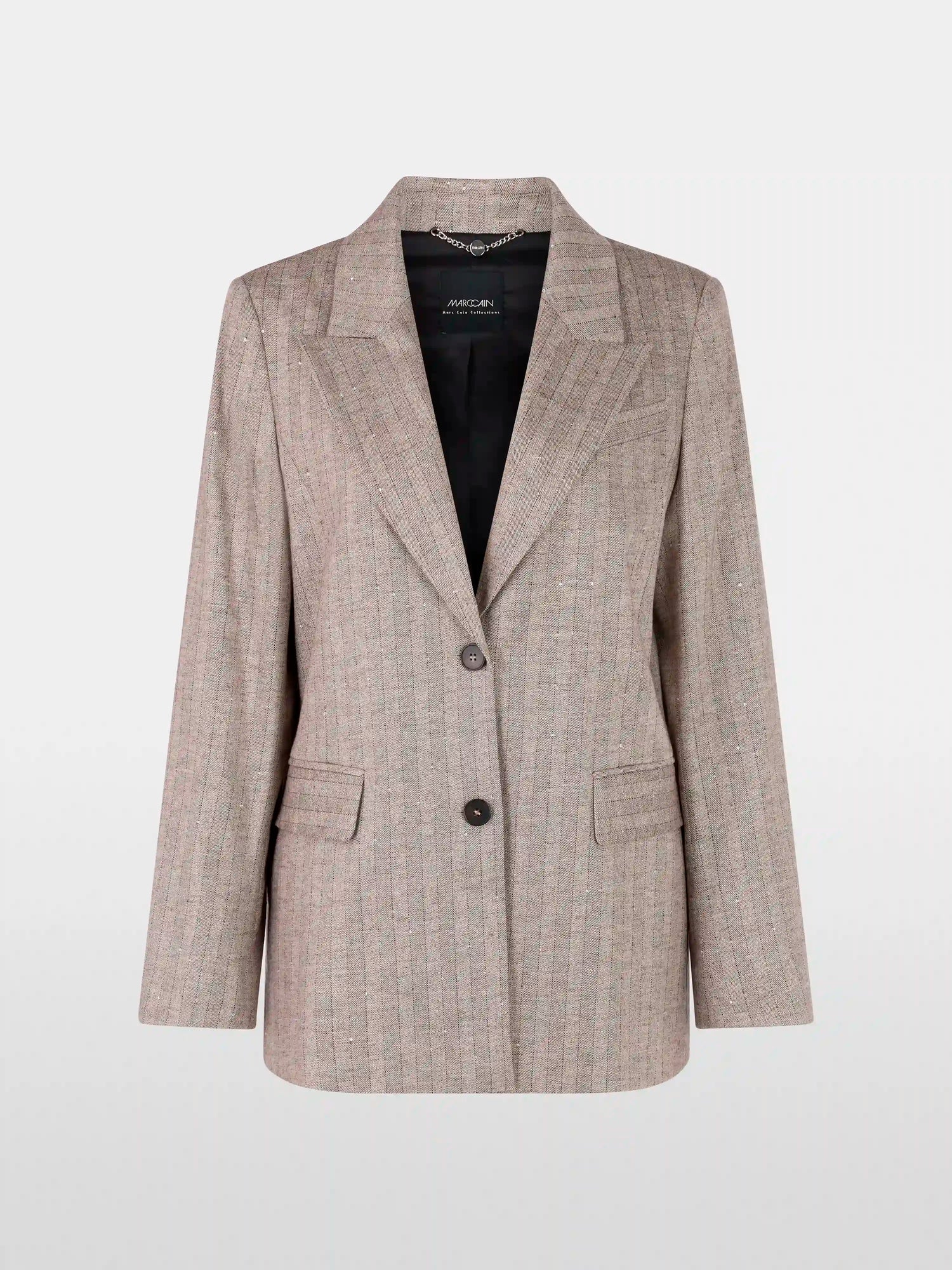 Marc Cain_Soft Charcoal_Elegant Blazer with Stripes_ZC 34.18 W73_836_07