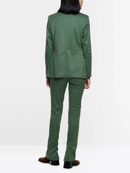 Marccain_Dark Jade Green_Blazer with Herringbone Pattern_ZC 34.22 J33_556_02