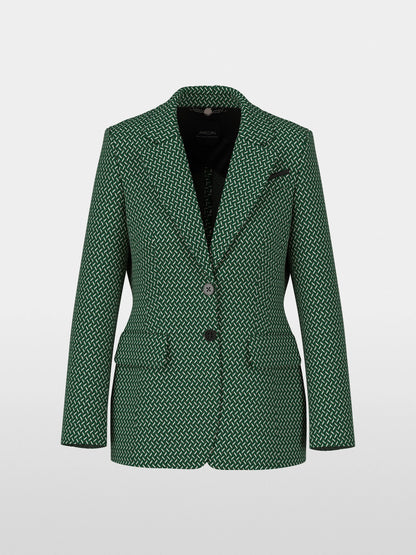 Marccain_Dark Jade Green_Blazer with Herringbone Pattern_ZC 34.22 J33_556_06