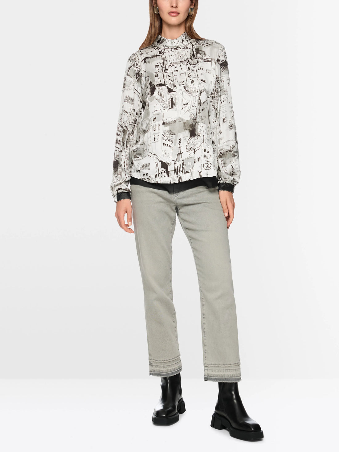 Marc Cain_Smoke_Blouse with City Print_ZC 51.21 W75_182_01