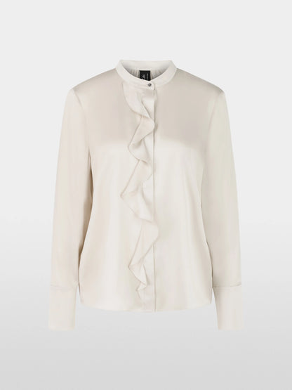 Marc Cain_Smoke_Silk Blouse with Flounce_ZC 51.24 W78_182_06