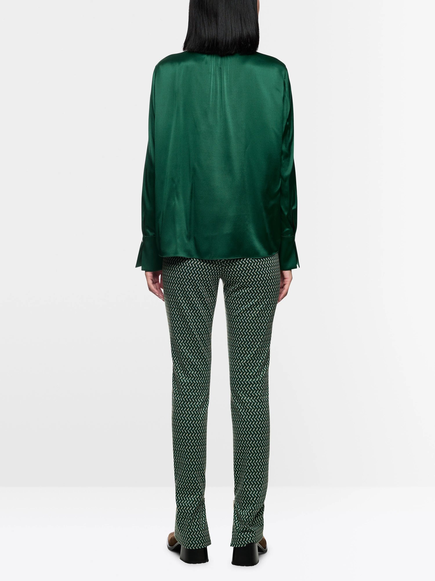 Marccain_Dark Jade Green_Silk Blouse with Flounce_ZC 51.24 W78_556_02