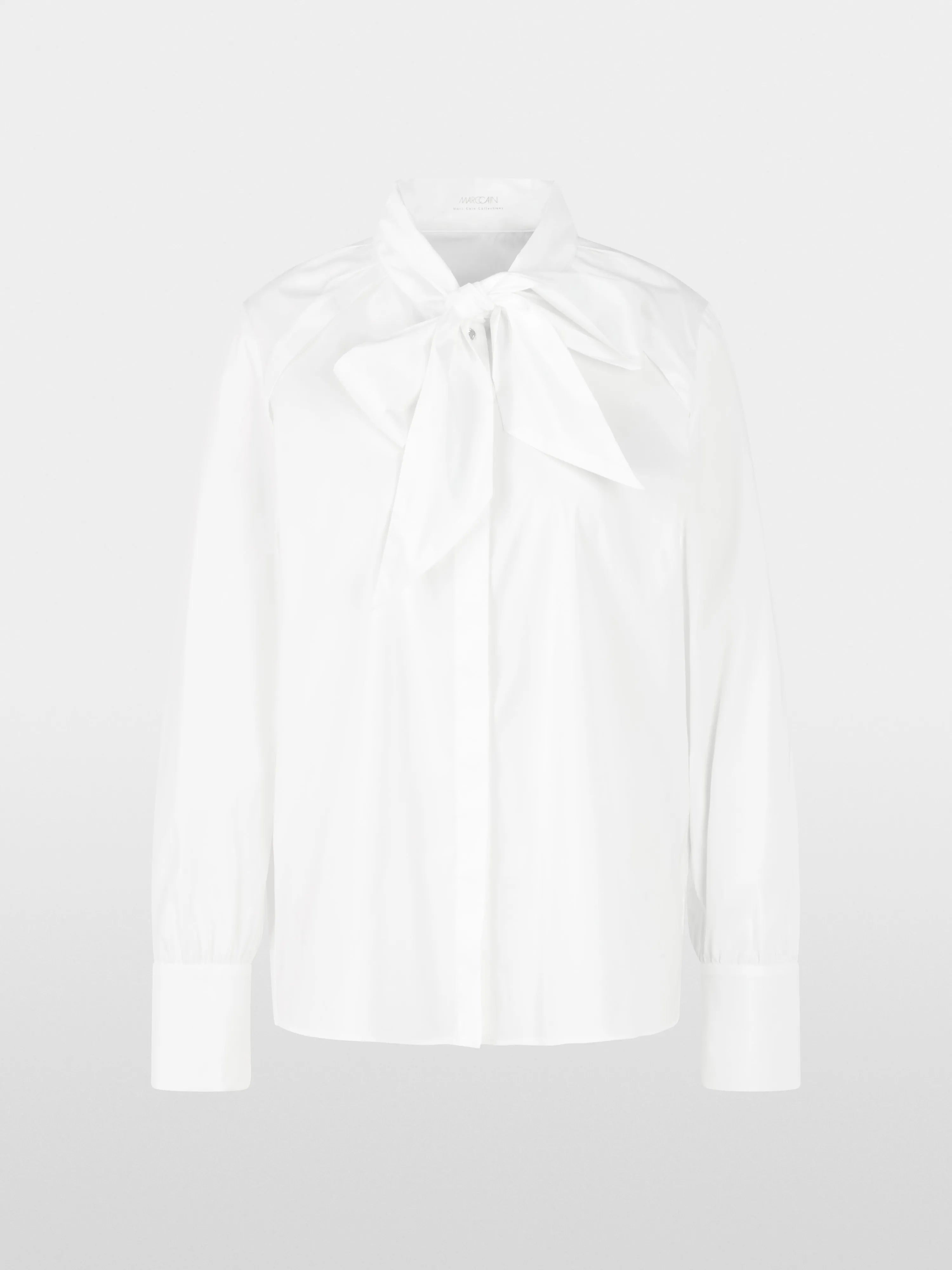 Marccain_White_Cotton Stretch Bow Blouse_ZC 51.28 W71_100_05