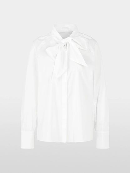 Marccain_White_Cotton Stretch Bow Blouse_ZC 51.28 W71_100_05