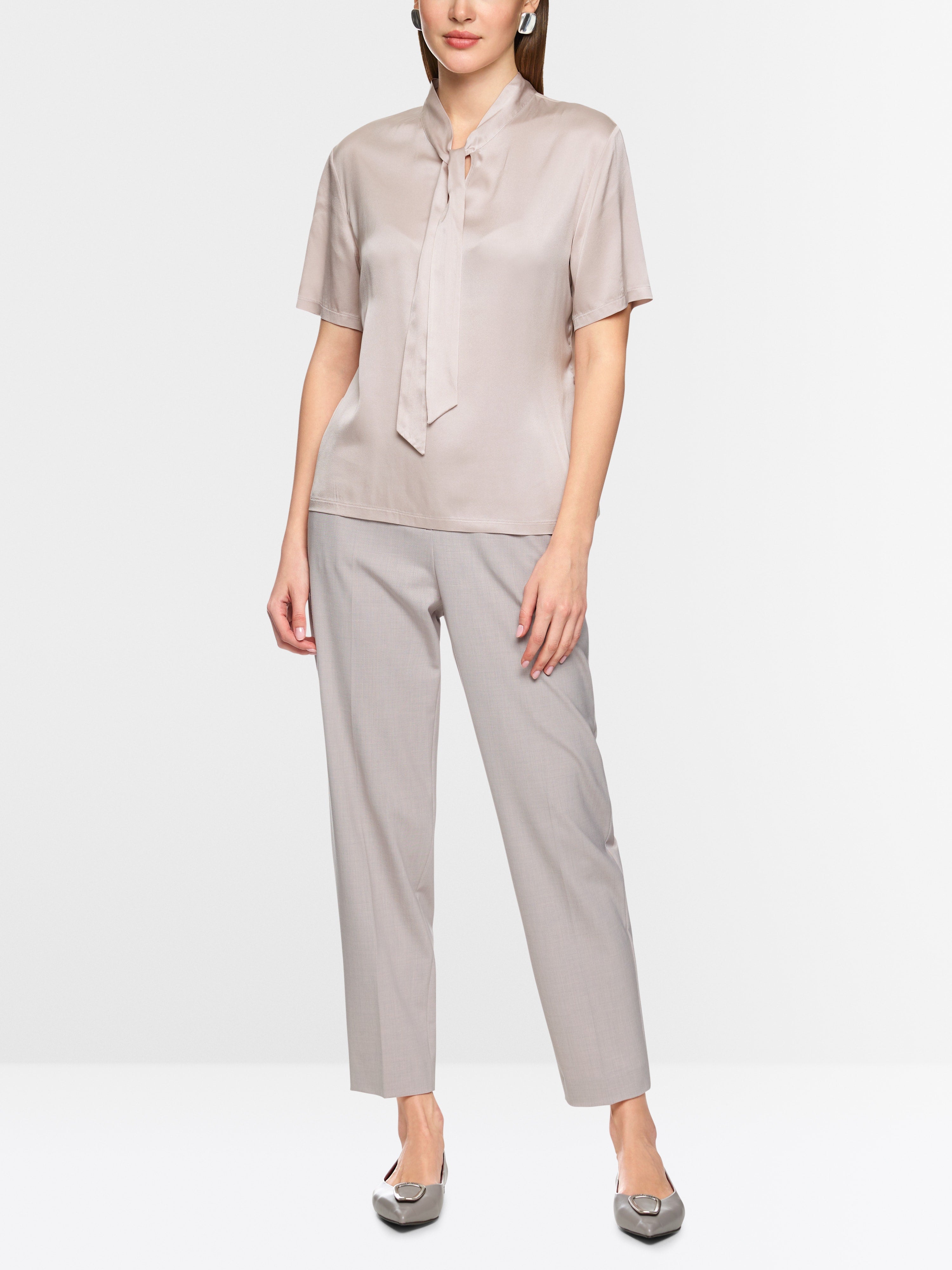 Marc Cain_Light Desert Taupe_Blouse Shirt with Bow_ZC 55.01 J15_702_02