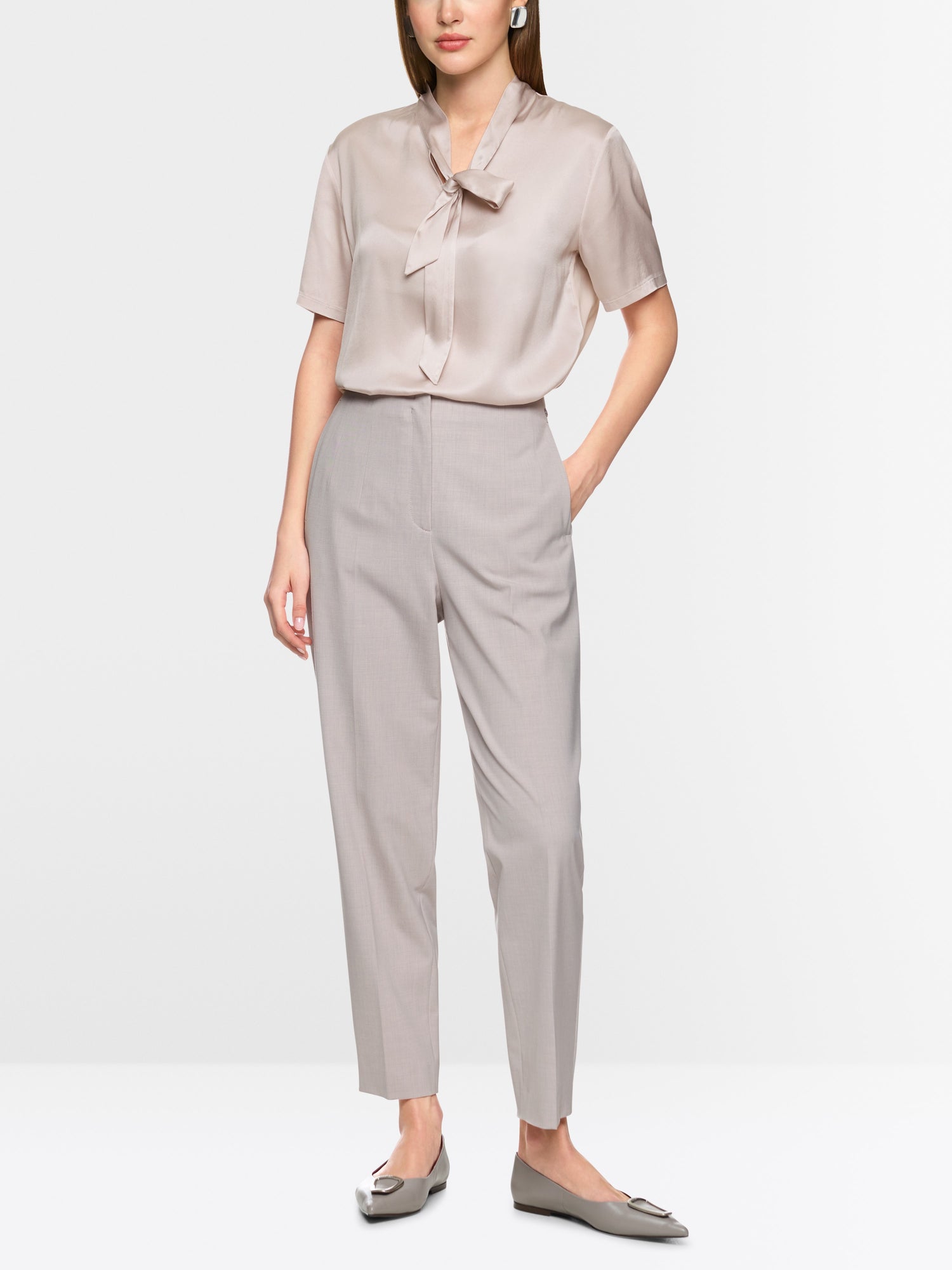 Marc Cain_Light Desert Taupe_Blouse Shirt with Bow_ZC 55.01 J15_702_05