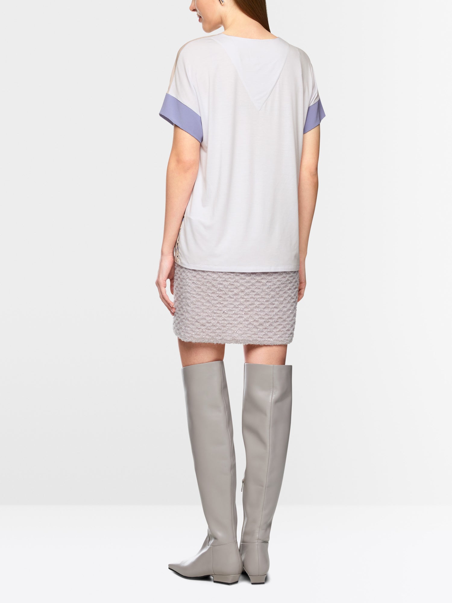 Marc Cain_Light Desert Taupe_Material Mix Blouse Shirt_ZC 55.02 J56_702_03