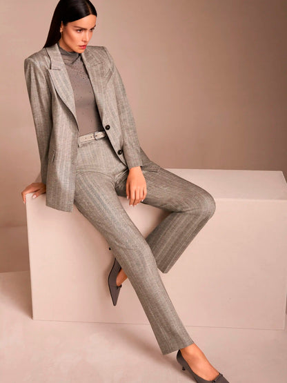 Marc Cain_Soft Charcoal_FENDOU Striped Trousers_ZC 81.25 W73_836_08