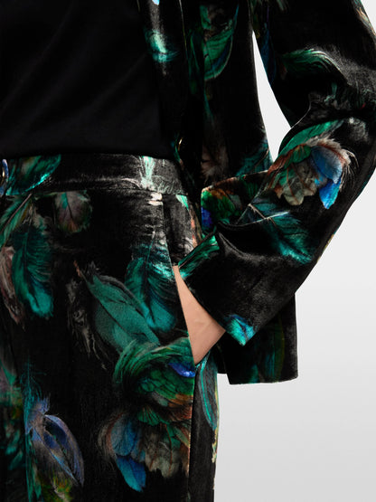 Marccain_Dark Jade Green_WARRI Velvet Trousers with Print_ZC 81.30 W79_556_03
