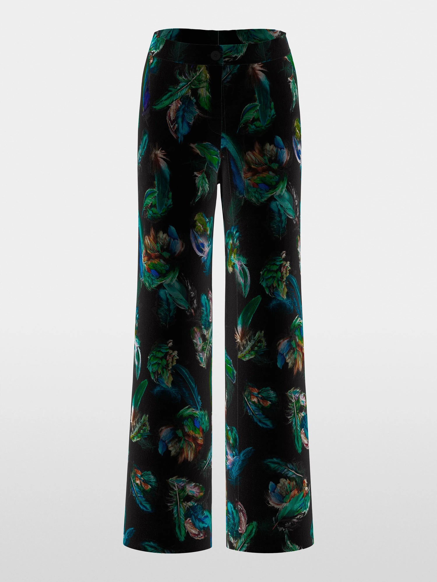 Marccain_Dark Jade Green_WARRI Velvet Trousers with Print_ZC 81.30 W79_556_06