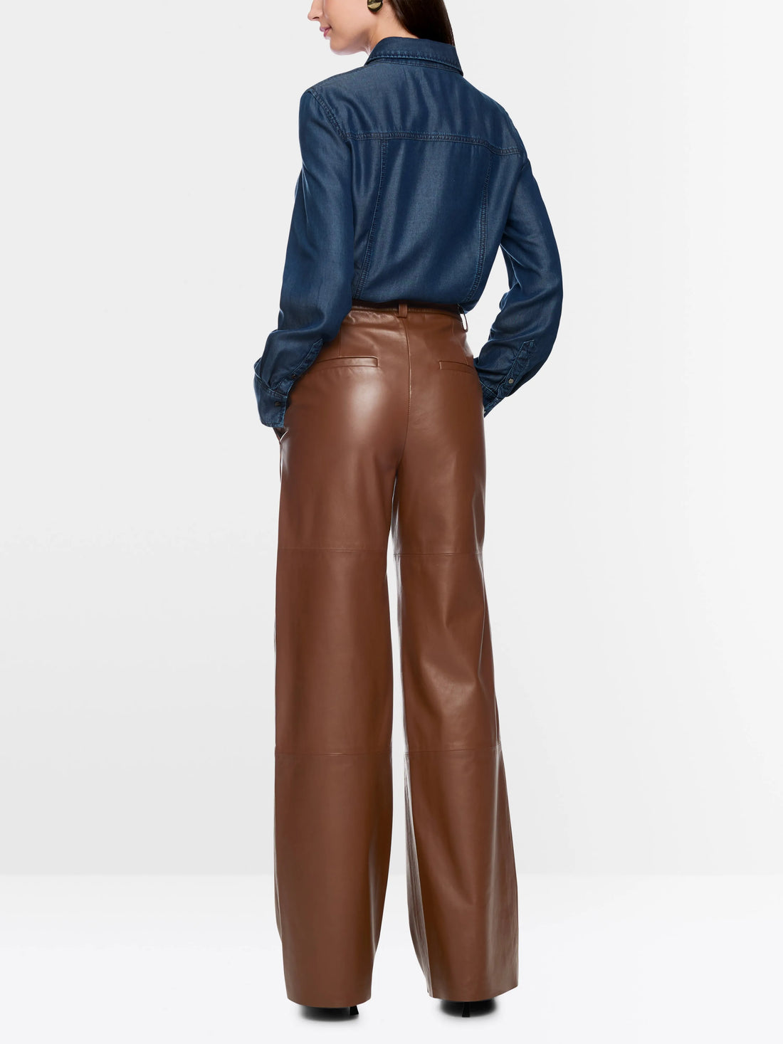 Marccain_Dark Chestnut Brown_WARRI High-Waist Leather Trousers_ZC 81.33 L27_639_02