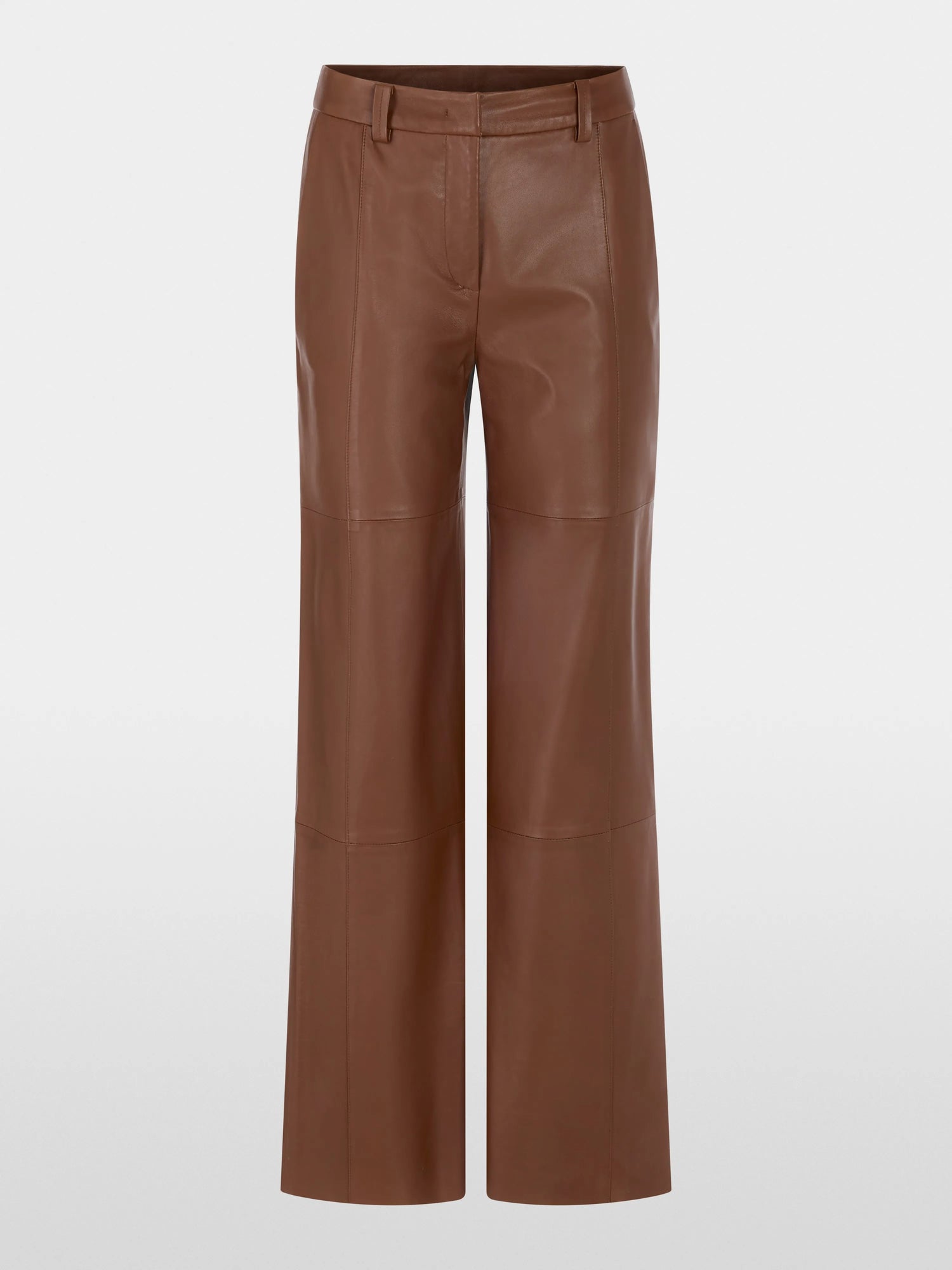 Marccain_Dark Chestnut Brown_WARRI High-Waist Leather Trousers_ZC 81.33 L27_639_05