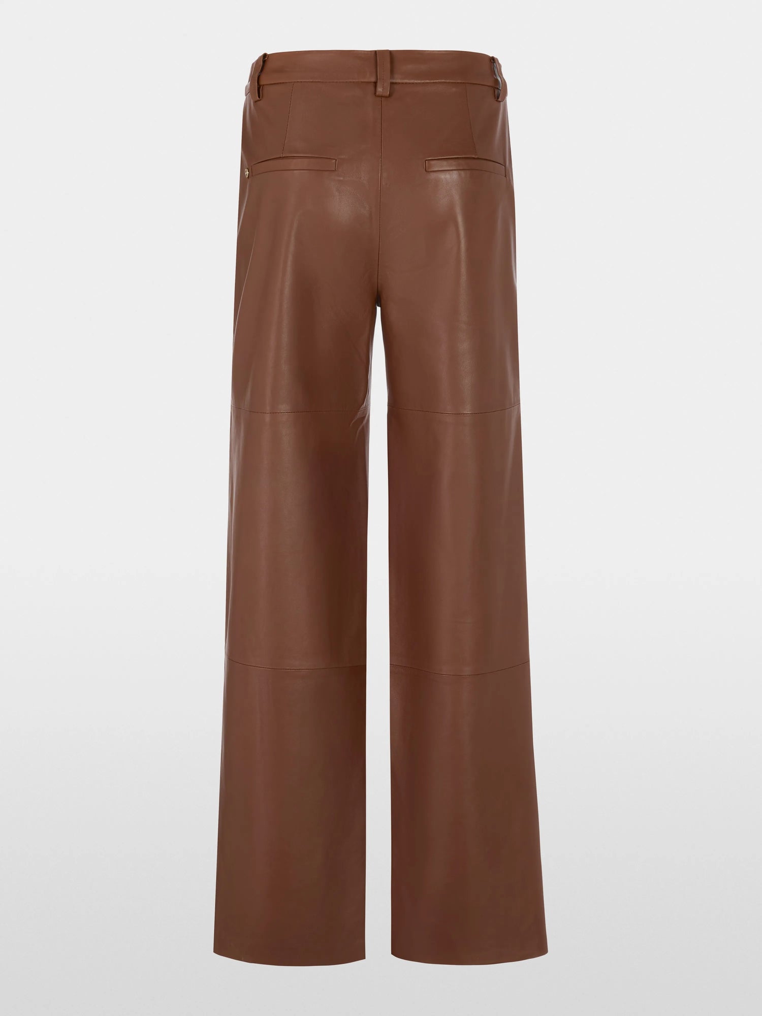 Marccain_Dark Chestnut Brown_WARRI High-Waist Leather Trousers_ZC 81.33 L27_639_06