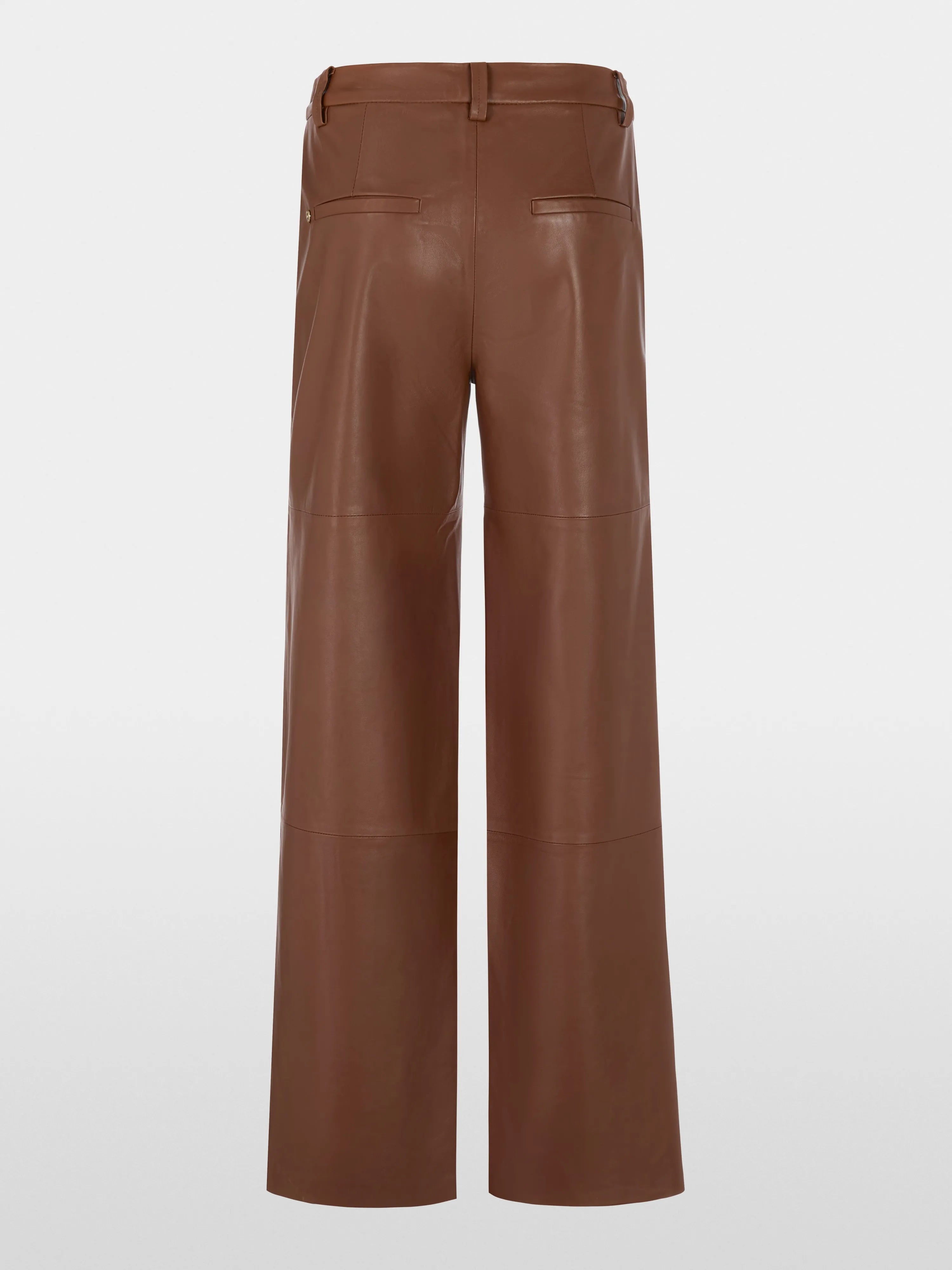 Marccain_Dark Chestnut Brown_WARRI High-Waist Leather Trousers_ZC 81.33 L27_639_06