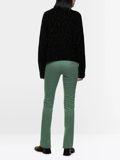 Marccain_Dark Jade Green_SYDNEY Trousers in Herringbone_ZC 81.35 J33_556_02