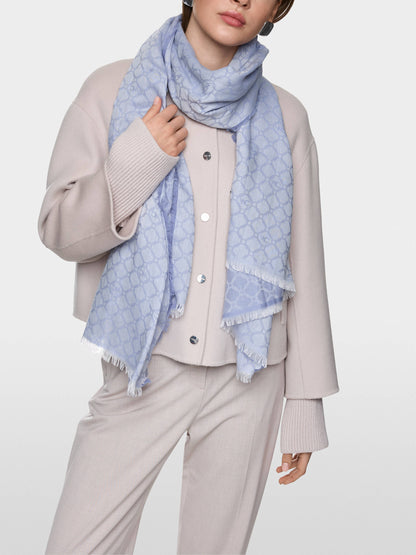 Marc Cain_Bluish Violet_Scarf in Cotton/Viscose Blend_ZC B4.01 Z02_774_01