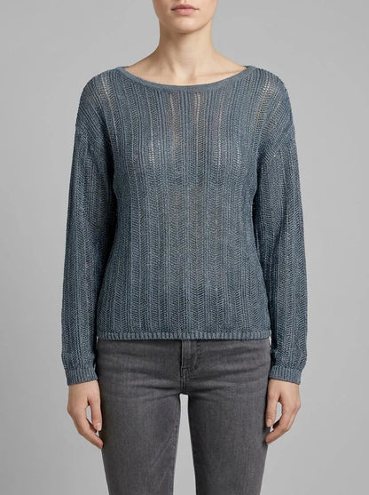 Luisa Spagnoli Celeste Women Zebrino - Openwork Sweater SKU: ZEBRINO_0604 Image 00