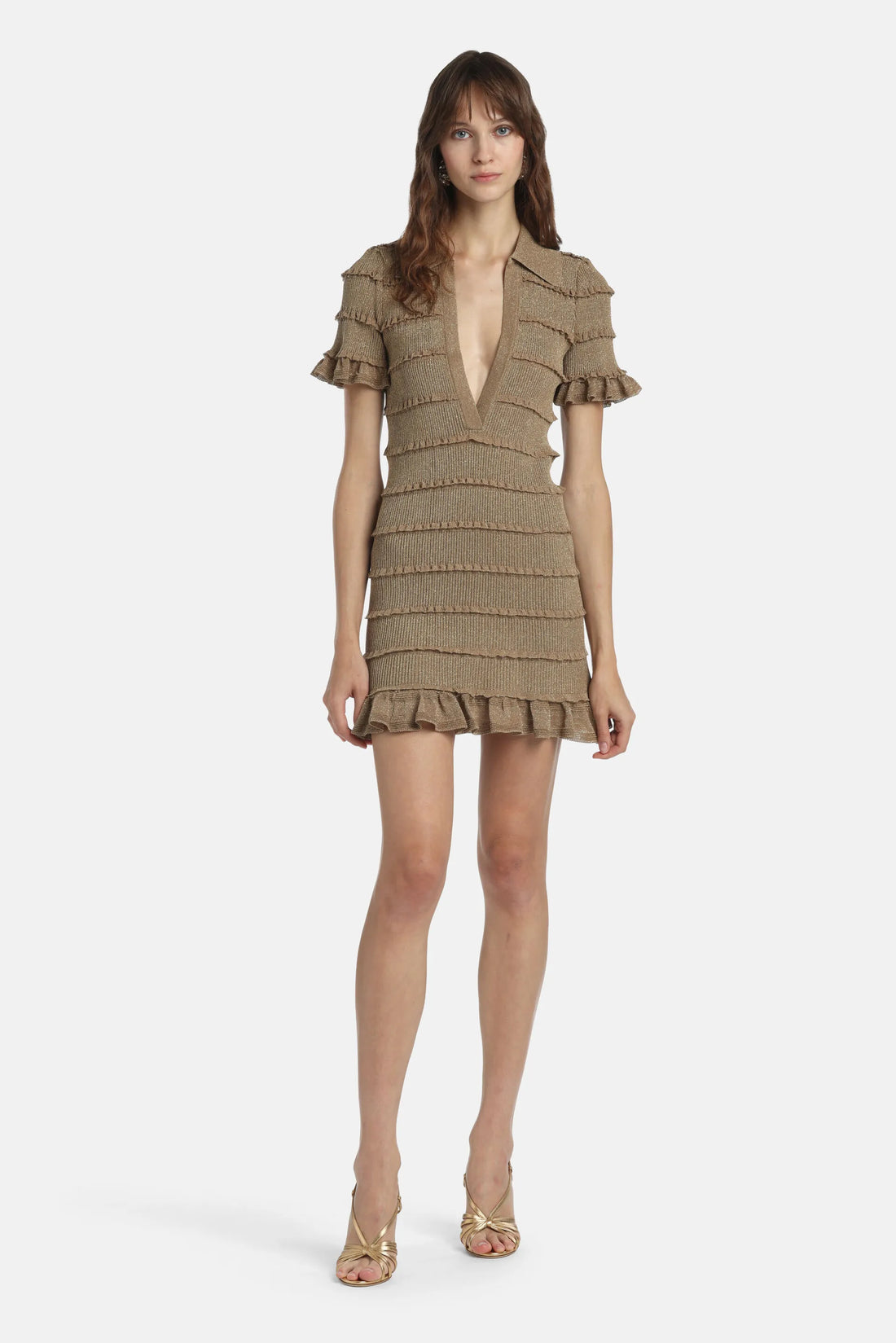 Luisa Spagnoli Oro Vecchio Women Zeda - Knit Minidress - Fashion Show SKU: ZEDA_3434 Image 01