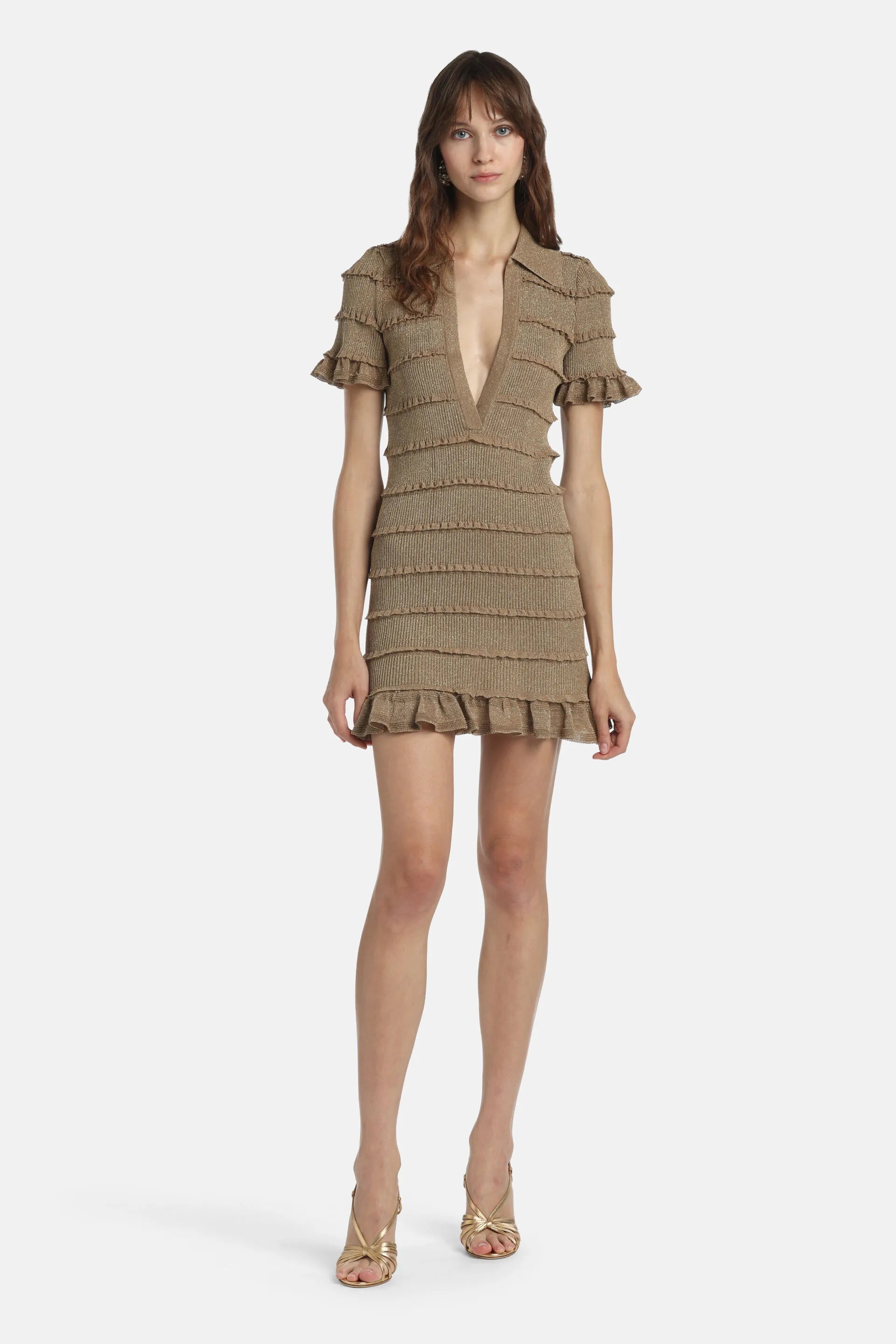 Luisa Spagnoli Oro Vecchio Women Zeda - Knit Minidress - Fashion Show SKU: ZEDA_3434 Image 01