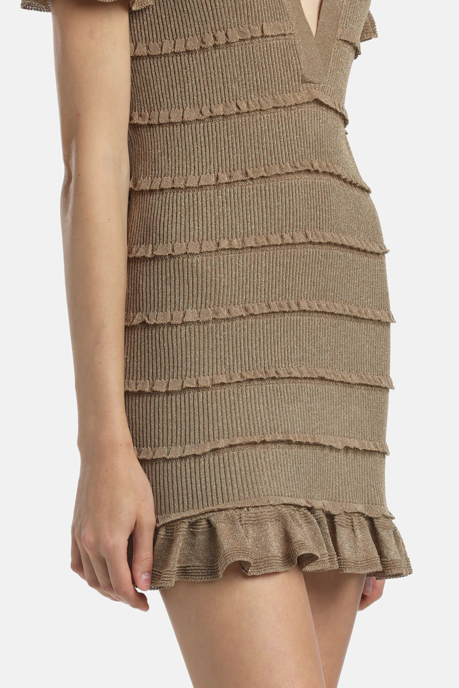 Luisa Spagnoli Oro Vecchio Women Zeda - Knit Minidress - Fashion Show SKU: ZEDA_3434 Image 04