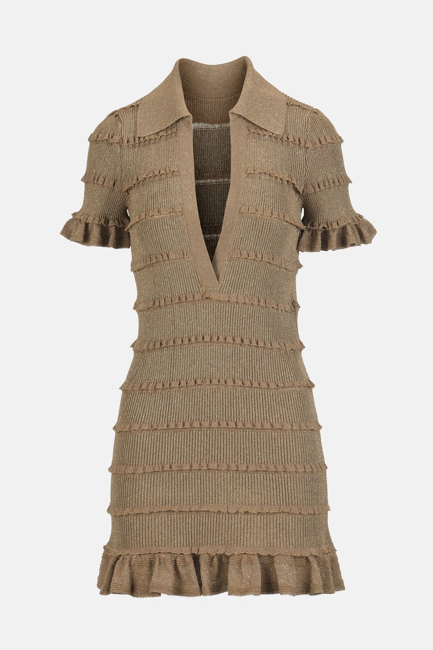 Luisa Spagnoli Oro Vecchio Women Zeda - Knit Minidress - Fashion Show SKU: ZEDA_3434 Image 05
