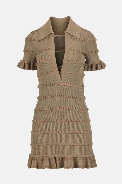 Luisa Spagnoli Oro Vecchio Women Zeda - Knit Minidress - Fashion Show SKU: ZEDA_3434 Image 05