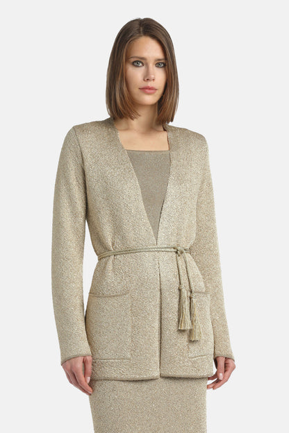Luisa Spagnoli_Oro/Oro_Zenica - Lurex Cardigan_ZENICA_0428 0428_01