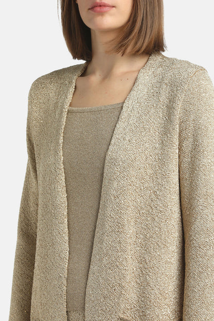 Luisa Spagnoli_Oro/Oro_Zenica - Lurex Cardigan_ZENICA_0428 0428_03