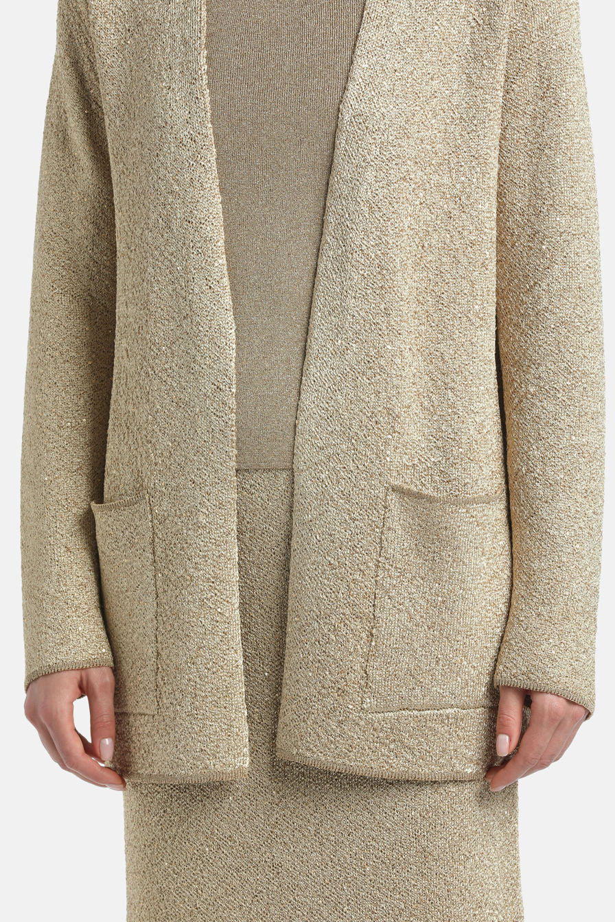 Luisa Spagnoli_Oro/Oro_Zenica - Lurex Cardigan_ZENICA_0428 0428_04