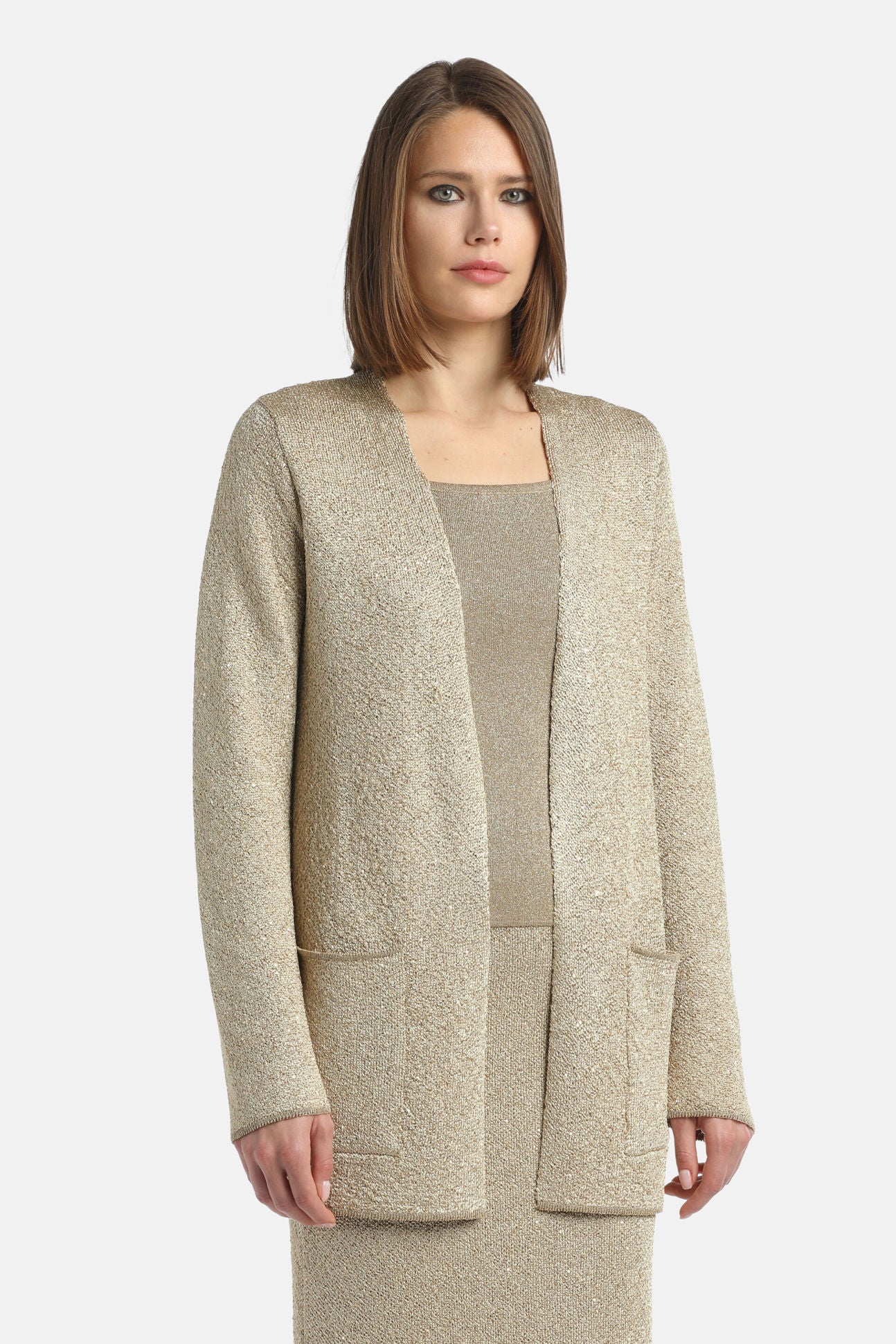 Luisa Spagnoli_Oro/Oro_Zenica - Lurex Cardigan_ZENICA_0428 0428_05