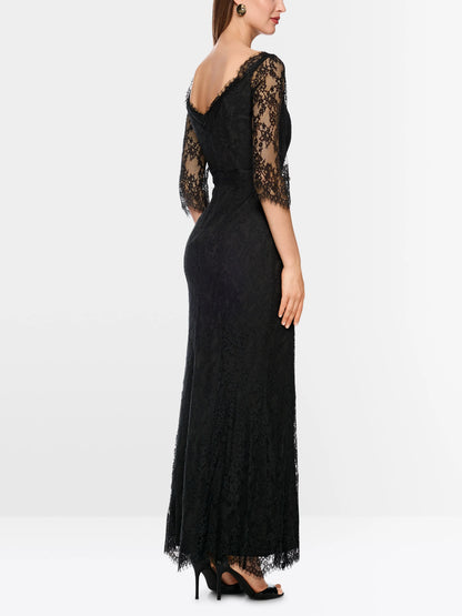 Marc Cain_Black_Elegant Maxi Dress with Lace_ZG 21.25 W17_900_02