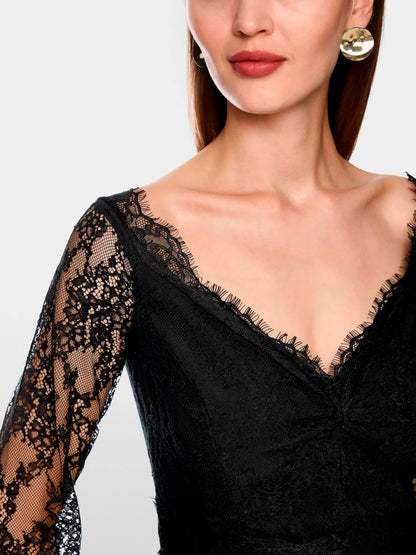 Marc Cain_Black_Elegant Maxi Dress with Lace_ZG 21.25 W17_900_03