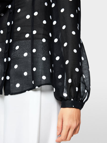 Marc Main_Silk and Linen Polka Dot Blouse_ZG 51.01 W05_910_05