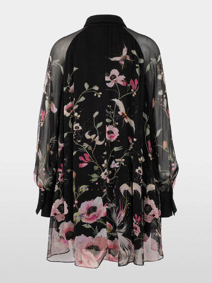 Marc Cain_Black_Long Blouse with Floral Pattern_ZG 51.10 W14_900_08