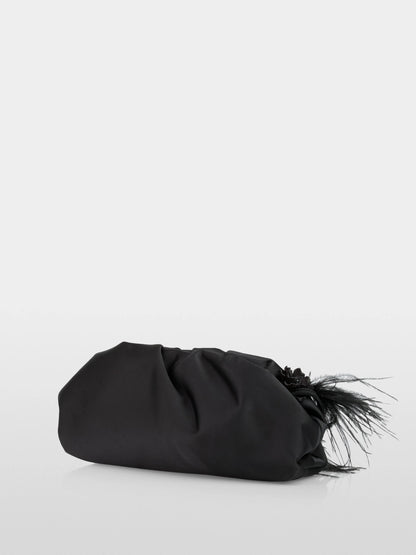 Marc Cain_Black_Elegant Clutch Bag with Feathers_ZG TL.01 Z06_900_06