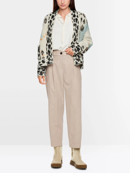 Marc Cain_Warm Stone_WELS Wide Fit Trousers with Pleats_ZP 81.24 W66_646_01