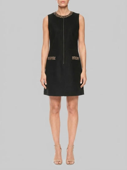 Marc Cain_Black_Knitted in Germany Sleeveless Dress_ZS 21.25 J30_900_00