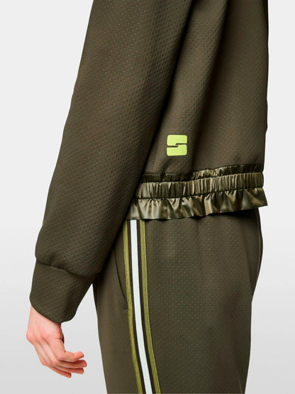 Marc Cain_Olive Drab_Sporty Jacket with Contrasting Stripes_ZS 31.08 J18_595_04