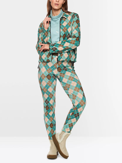 Marccain_Soft Teal_Scuba Jacket with Argyle and Leo Detail_ZS 31.16 J62_507_01